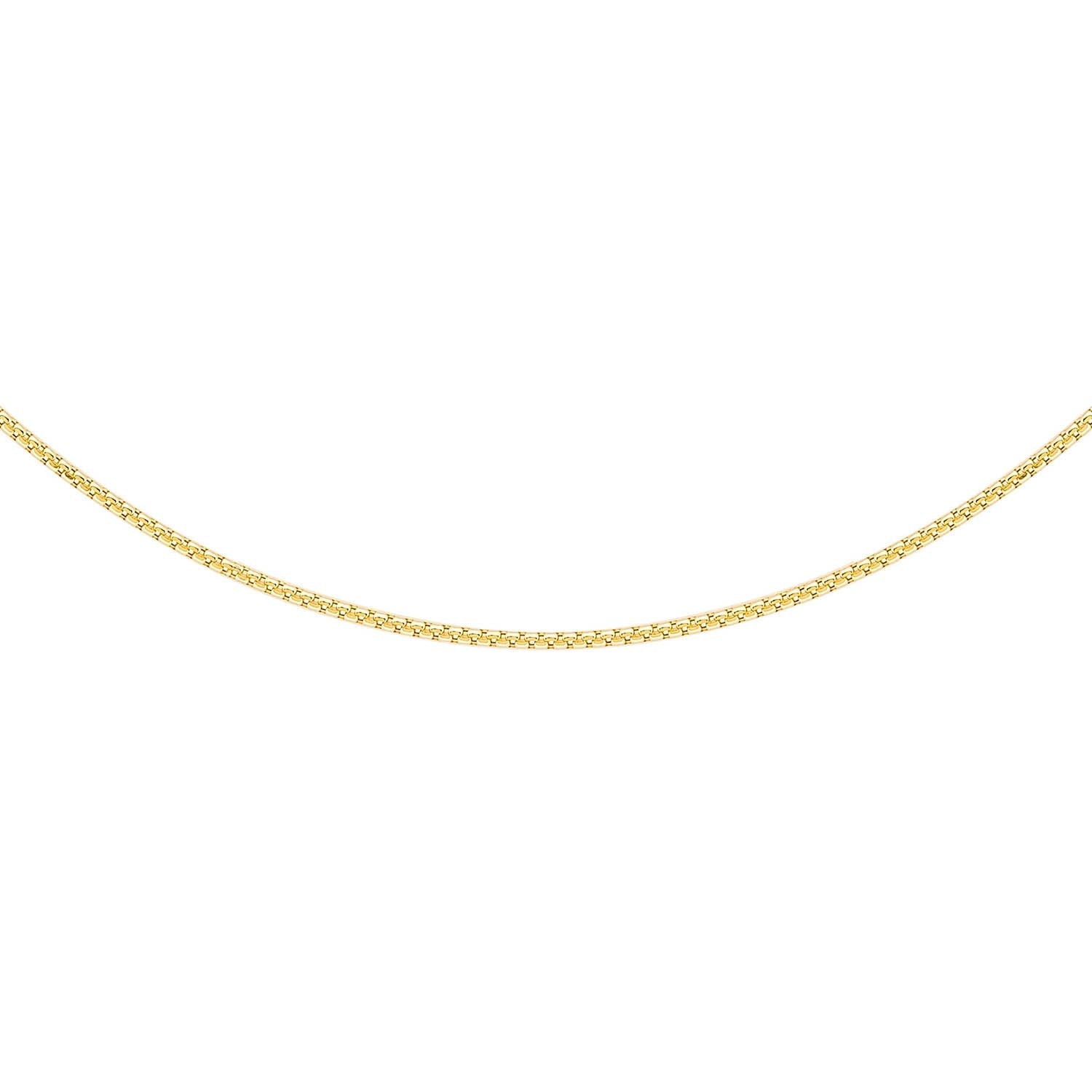 9ct Yellow Gold 22 Diamond Cut Box Chain 50cm - Regarde Jewellers