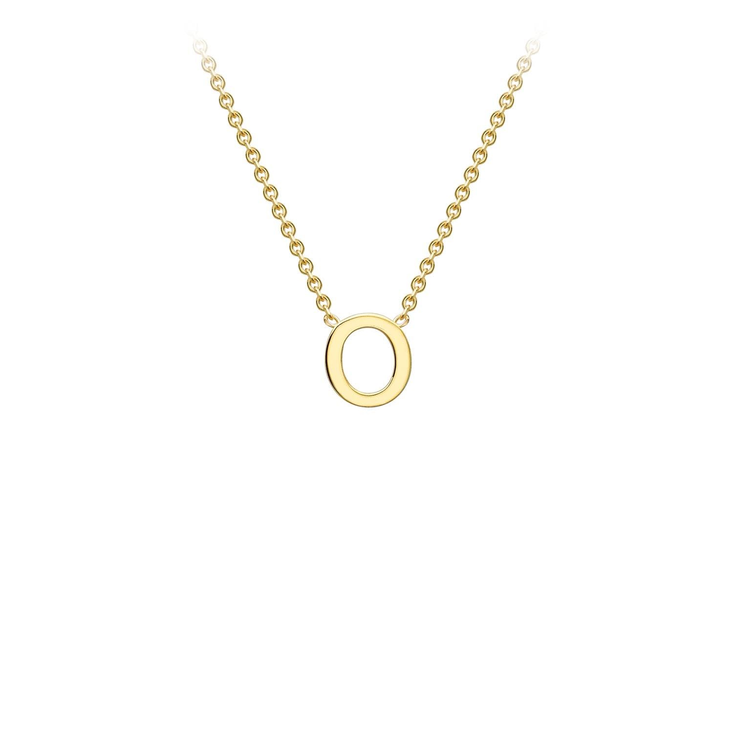 9ct Yellow Gold 'O' Initial Adjustable Letter Necklace 38/43cm - Regarde Jewellers