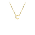 9K Yellow Gold 'C' Initial Adjustable Necklace 38cm/43cm  Australia