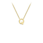 9K Yellow Gold 'Q' Initial Adjustable Necklace 38cm/43cm  Australia