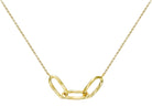 9K Yellow Gold Diamond Cut Oval Necklace 43-46cm