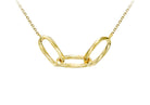 9K Yellow Gold Diamond Cut Oval Necklace 43-46cm