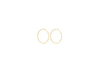 9K Yellow Gold Diamond Cut Hoop Earrings 28mm