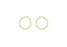 9K Yellow Gold Diamond Cut Hoop Earrings 28mm
