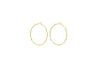 9K Yellow Gold Diamond Cut Hoop Earrings 42mm