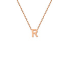 "R" Rose Gold Initial Necklace