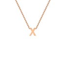 "X" Rose Gold Initial Necklace