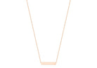 9ct Rose Gold 22mm x 3mm Horizontal-Bar Adjustable Necklace 41cm-43cm - Regarde Jewellers