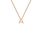 9ct Rose Gold 'A' Initial Adjustable Letter Necklace 38/43cm - Regarde Jewellers