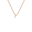 9ct Rose Gold 'F' Initial Adjustable Letter Necklace 38/43cm - Regarde Jewellers