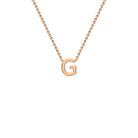 9ct Rose Gold 'G' Initial Adjustable Letter Necklace 38/43cm - Regarde Jewellers