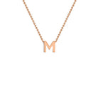 9ct Rose Gold 'M' Initial Adjustable Letter Necklace 38/43cm - Regarde Jewellers