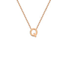 9ct Rose Gold 'Q' Initial Adjustable Letter Necklace 38/43cm - Regarde Jewellers