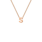 9ct Rose Gold 'S' Initial Adjustable Letter Necklace 38/43cm - Regarde Jewellers