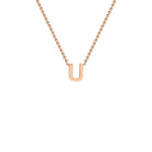 9ct Rose Gold 'U' Initial Adjustable Letter Necklace 38/43cm - Regarde Jewellers