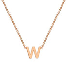 9ct Rose Gold 'W' Initial Adjustable Letter Necklace 38/43cm - Regarde Jewellers