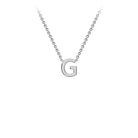 9ct White Gold 'G' Initial Adjustable Letter Necklace 38/43cm - Regarde Jewellers