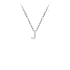 9ct White Gold 'J' Initial Adjustable Letter Necklace 38/43cm - Regarde Jewellers
