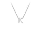9K White Gold 'K' Initial Adjustable Necklace 38cm/43cm  Australia