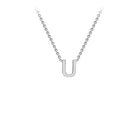 9K White Gold 'U' Initial Adjustable Necklace 38cm/43cm  Australia