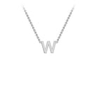 9K White Gold 'W' Initial Adjustable Necklace 38cm/43cm  Australia