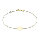 9K Yellow Gold 10mm Disc Adjustable Bracelet 18cm-19cm