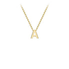 9K Yellow Gold 'A' Initial Adjustable Necklace 38cm/43cm  Australia