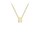 9K Yellow Gold 'B' Initial Adjustable Necklace 38cm/43cm  Australia