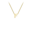 9ct Yellow Gold 'F' Initial Adjustable Letter Necklace 38/43cm - Regarde Jewellers