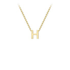 9K Yellow Gold 'H' Initial Adjustable Necklace 38cm/43cm  Australia