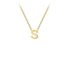 9K Yellow Gold 'S' Initial Adjustable Necklace 38cm/43cm  Australia