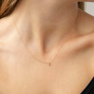 9K Yellow Gold 'S' Initial Adjustable Necklace 38cm/43cm  Australia Model Shot