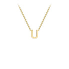 9K Yellow Gold 'U' Initial Adjustable Necklace 38cm/43cm  Australia