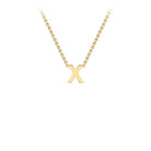 9ct Yellow Gold 'X' Initial Adjustable Letter Necklace 38/43cm - Regarde Jewellers