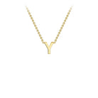 9K Yellow Gold 'Y' Initial Adjustable Necklace 38cm/43cm  Australia