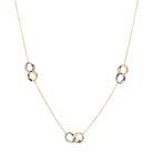 9K Yellow Gold 2-Tone Double Ring 45cm