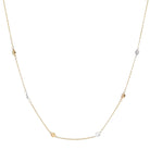 9K Yellow Gold 2-Tone Disc Necklace 45cm