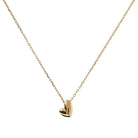 9K Yellow Gold Drop Heart Necklace 45cm