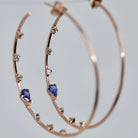 All that Glitters Large Tanzanite Hoop Earrings - Regarde Jewellers