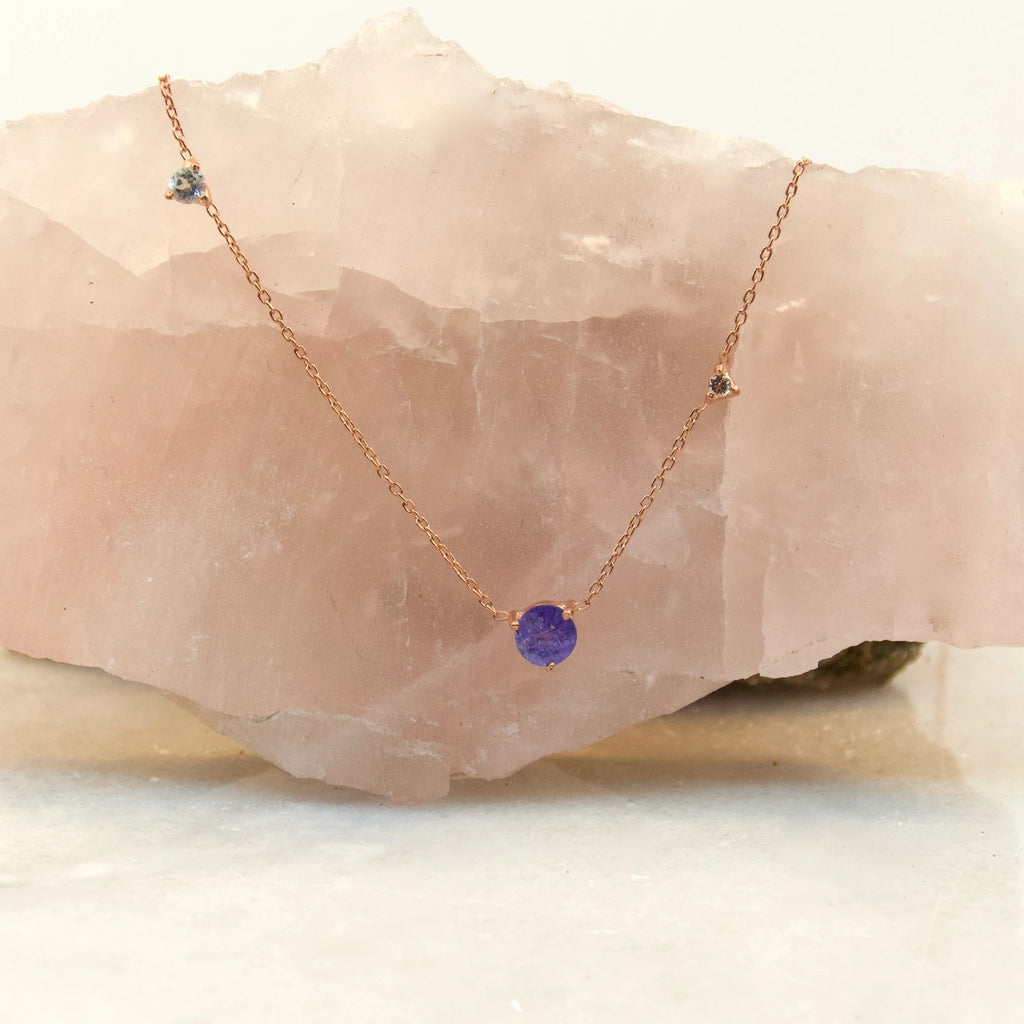 All that Glitters Tanzanite and Aquamarine Necklace - Regarde Jewellers