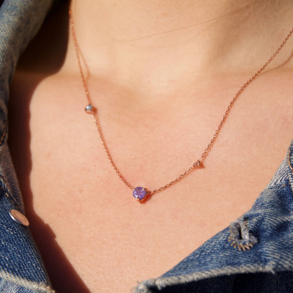 All that Glitters Tanzanite and Aquamarine Necklace - Regarde Jewellers