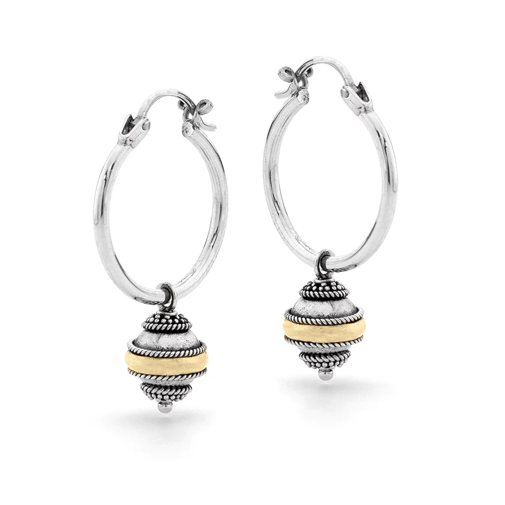 Antique Style Bead Pendant Earrings - Regarde Jewellers
