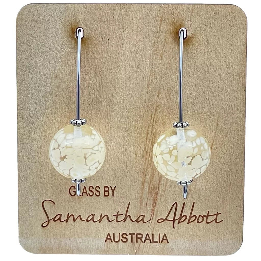 Cream Drop Earrings - Regarde Jewellers