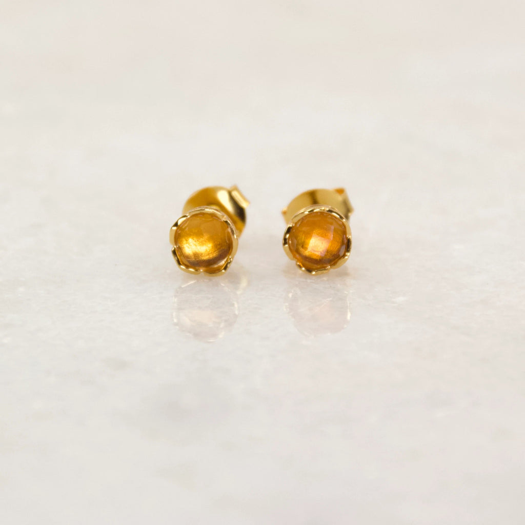 Fine Treasures Citrine Stud Earrings - Regarde Jewellers