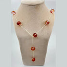 Floral Red Beaded Statement Necklace - Regarde Jewellers