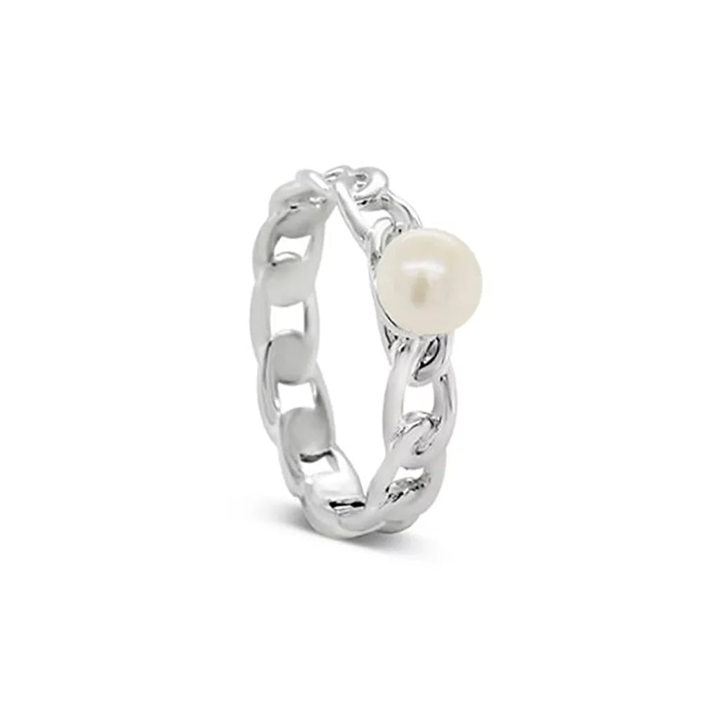 Freshwater Pearl on Chain Ring - Regarde Jewellers