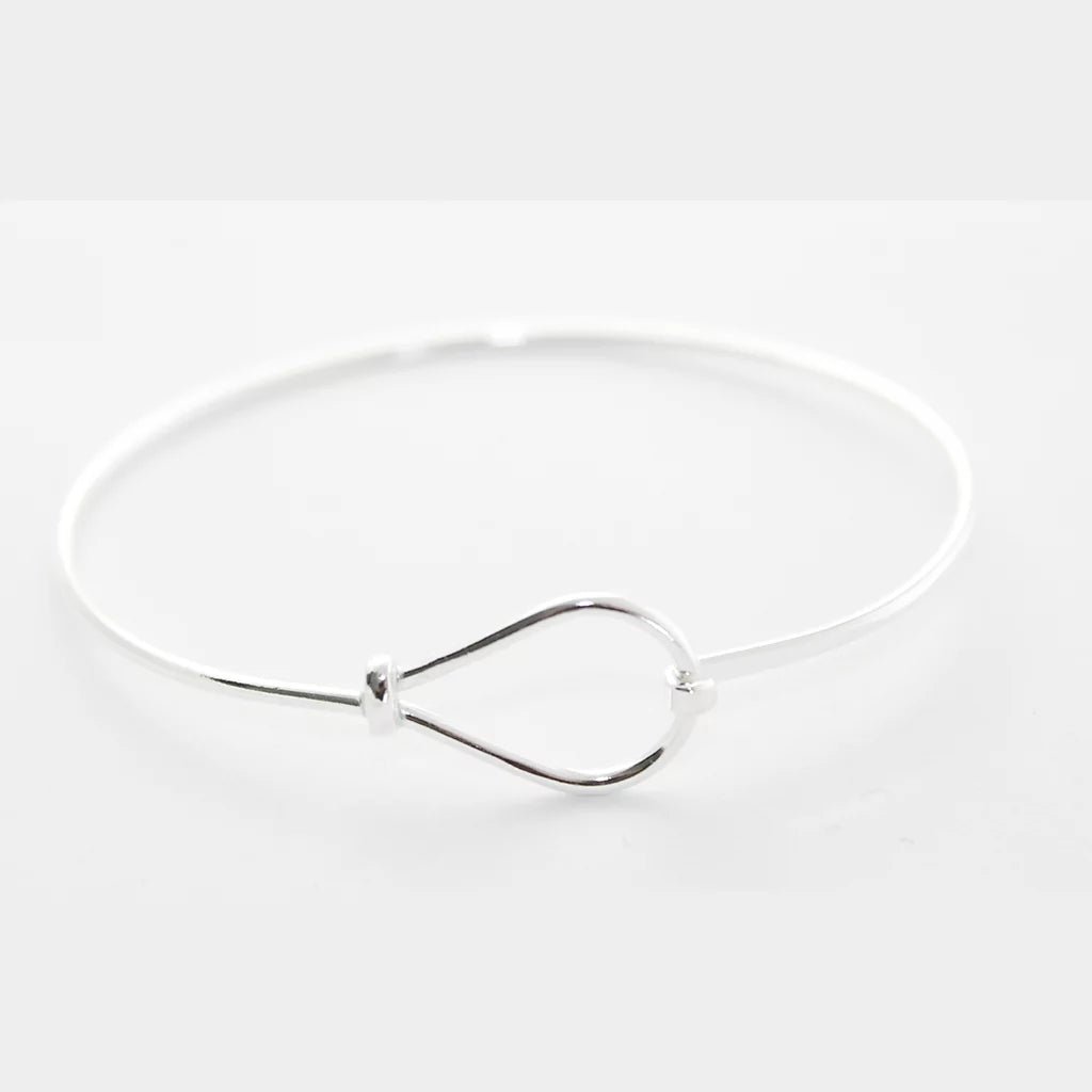 Modern Silver Knot Bangle - Regarde Jewellers