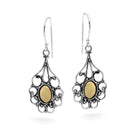 Oval Filigree Drop Earrings - Regarde Jewellers