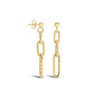 Paperclip Chain Style Stud Earrings - Regarde Jewellers