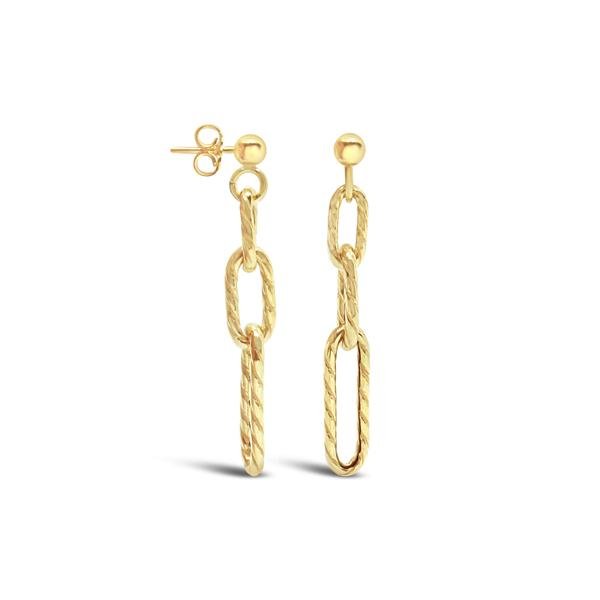 Paperclip Chain Style Stud Earrings - Regarde Jewellers